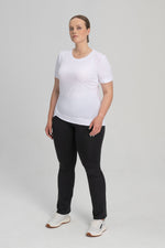 Super miękkie spodnie sportowe z wysokim stanem i prostymi nogawkami model Jabłko