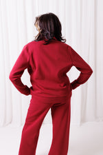 Bluza BalticBird Straight bordo, fason dopasowany dla kobiet w rozmiarach S–3XL, komfortowa i stylowa