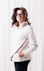 Bluza Papaya biała – przedłużony tył, miękka bawełna premium