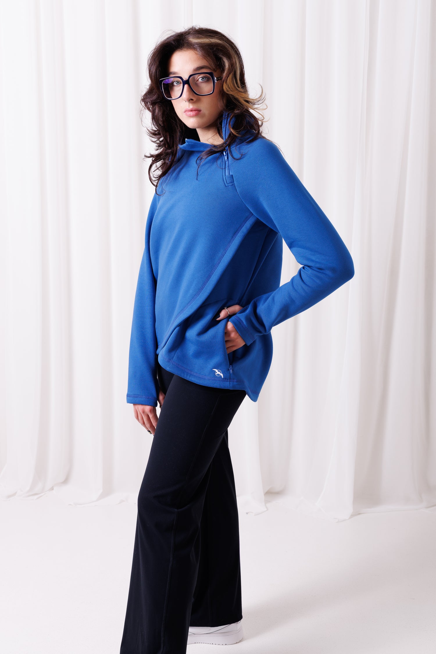 Miękka bluza BalticBird Papaya Blue z bawełny premium – wygoda i styl na co dzień.